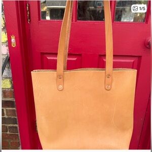 KMM & Co Tan Leather Tote Bag